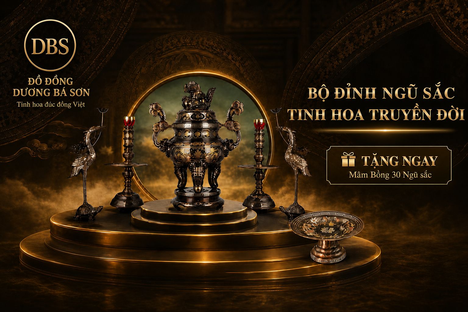 Bộ đỉnh đồng ngũ sắc — Đồ Đồng Dương Bá Sơn